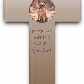 CHRISCK design Personalised Grave Cross with Many Different Designs – Ideal as a Keepsake or for the Cemetery – 3 Sizes up to 22 x 40 cm