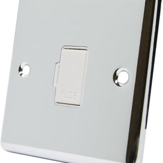AET CPCUFSWH Polished Chrome Classical Unswitched Spur White Insert-13 Amp Fused Connection Unit