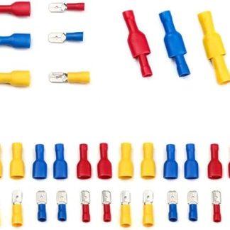 Xiaochen Steckdose des elektrischen Steckverbinders 240pcs / Lot Weiblich Männlich Elektrische und Verdrahtung Stecker Insulated Crimpanschluss Spade Set Rot Blau Gelb