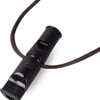 ACME Double Tone Dog Whistle No. 640 / No. 641 - Professional Double Whistle with 2 Beeps & Free Leather Strap - Standardised Frequency (No. 640/Black)