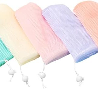 Pack of 5 Soap Bags Made of Foam Mesh, Soap Bags for Shower Soap Pieces, Portable Soap Bag, Mesh Soap Bag, Exfoliating Soap Bag, Mesh Soap Bag, Mesh Soap Bag