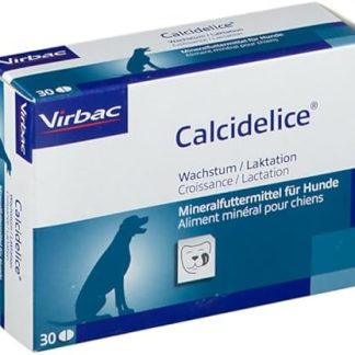 Virbac Calcidelice | 30 Tablets | Mineral Food for Dogs | Growth and Lactation | To Support Metabolism | Contains Calcium, Phosphorus and Vitamin D3
