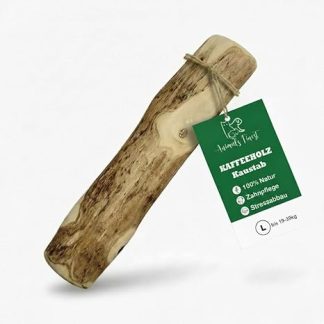 Coffee Wood Chew Stick for Dogs - 100% Natural & Sustainable | Promotes Dental Health & Reduces Tartar | Low-splinter, Durable Chew Toy for Small, Medium & Large Dogs (L)