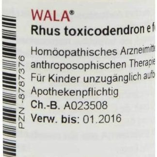 RHUS Toxicodendron E foliis D 6 Globules 20 g