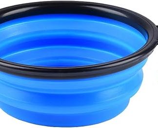 Foldable travel bowl for dogs and cats, 1 set of foldable silicone dog bowl, travel food, portable water bowl, drinking bowl for pets. (1 pcs)