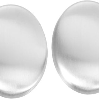 Pack of 2 Deodorising Soap Made of Stainless Steel Odour Remover, Stainless Steel Soap, Metal Soap Piece, Fish Odour Remover, Soap Pieces, Odour Absorber For