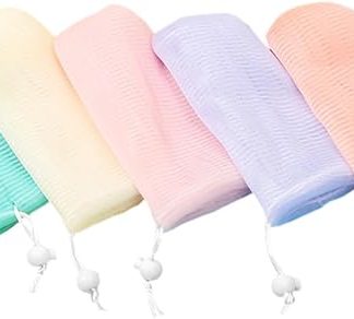 CALLARON Pack of 5 Soap Foam Net Foaming Net Soap Bag Exfoliating Soap Bag Mesh Soap Bag Travel Soap Holder Bathroom Soap Net Bag for Soap Bars Soap Bag Mesh Sport