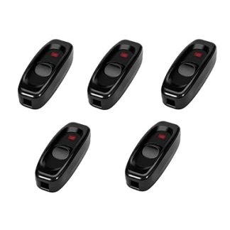 Nikou 5-Pack Inline Cable Switch Device Switch AC 250V 10A Inline ON/Off Table Lamp Desk Lamp Cable Switch with LED Indicator Light (Color : Black)