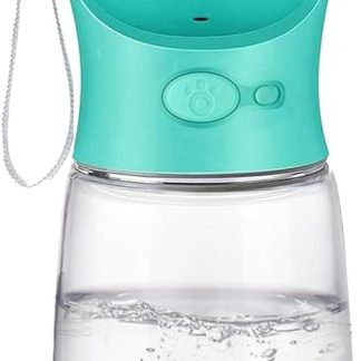 Emwel Dog Water Bottle - Large Portable Dog Water Bottle 550ml Leakproof Portable Puppy Water Dispenser with Pet Feeder
