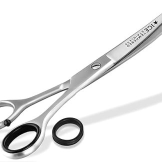 Curved Dog Hair Scissors with Micro Teeth