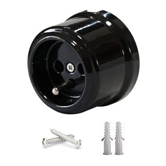 FRENCH Black Porcelain Socket 240V 16A