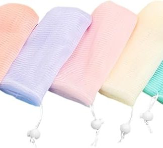 Pack of 5 Soap Bags with Foaming Mesh Soap Bag for Soap Portable Soap Bag Soap Foam Net Soap Storage Bag Soap Exfoliating Bag