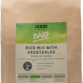GRAU Exc SDC Premium Mix Rice Mix with Vegetables for Dogs - 1 Pack (1 x 1.5 kg) Supplementary Food for Dogs