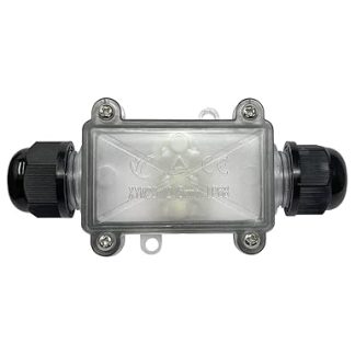 4VWIN IP68 Waterproof Junction Box 2-Way Cable Connector for Outdoor Use for Max. Diameter 10 mm Cable