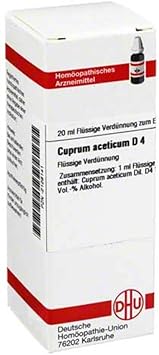 CUPRUM ACTICUM D 4 Dilution 20 ml