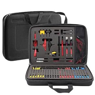 LYCEBELL Car Test Lead Set, 92 Pieces Multimeter Test Lead Set with Carry Case, Electrical Tester, Wire Connectors, Adapter Cable with Alligator Clips