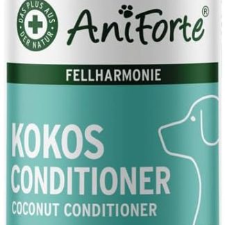 AniForte Fellharmonie Conditioner for Dogs 200 ml - Conditioner for Dogs with Coconut Oil & Aloe Vera, for Long Hair and Short Hair, Natural Ingredients, No Perfume
