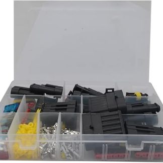 Riloer Electrical Wire Connector Terminals Kit Waterproof Butt Connector Set Box 1-6 Pin Way Seal 15-10AWG