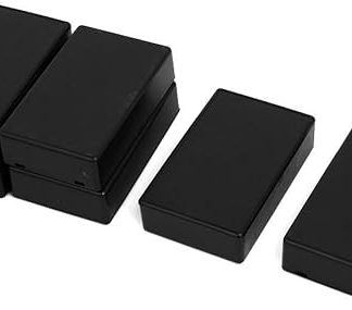 80mm x 50mm x 20mm Dust Protection IP65 Junction Box Electrical Project Housing Black Pack of 6