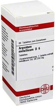 Argentum Metallicum D 6 Tablets Pack of 80
