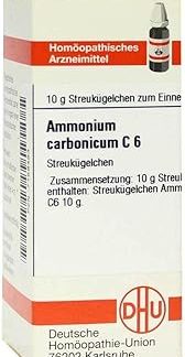 AMMONIUM CARBONICUM C 6 Glob 10 g