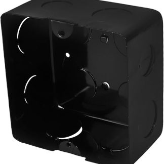 Operitacx Black Rustproof Floor Socket Box Made of Iron, Waterproof Built-in Socket for Living Room, Durable Electrical Junction Box with Fade Resistant Oven Paint, Space-saving and