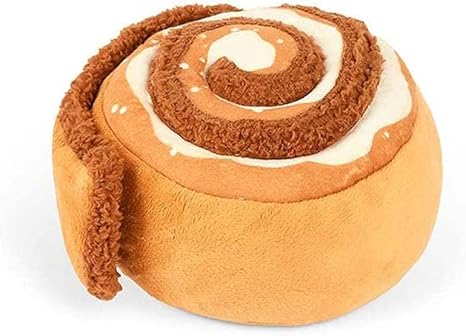 P.L.A.Y. Cute Plush Dog Toy - Cafe Food Theme Durable Squeaky Toy Ideal for Puppies and Small, Medium and Large Dog Breeds - Machine Washable, Recycled