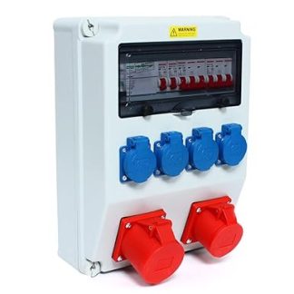 Wall Distributor, 32A 16A 230V CEE Power Distributor, Construction Power Distributor, Socket Wall Distributor, Wet Room Distributor for Construction Sites