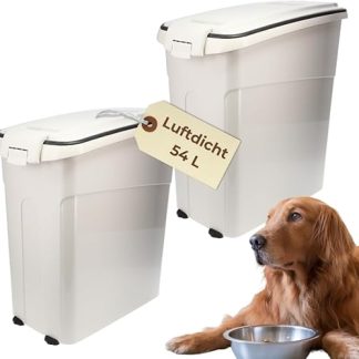 GarPet Set of 2 Airtight Feeding Bin with Lid Feeding Bin Horse Dog Food Storage Dog Food Box Dry Food Storage Food Box 54 L