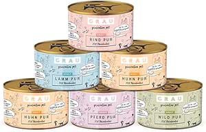 GRAU The Original Wet Food for Dogs - Mixing Tray Dog Pur Generation Pet, Pack of 6 (6 x 200 g), Mix of All Pur Varieties