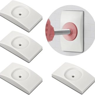 AOMIG Elephant Feet Wall Protection Pads, Pack of 4 Rectangular Protective Pads for Stair Gates and Door Safety Gates, No Drilling, Clamping, Wall & Door Protection for Door Gates and Stair Safety