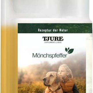 TJURE Monk's Pepper Liquid for Dogs, 500 ml, Supplementary Feed for Dogs with Monk Pepper, Vegetable Formula for Support in Special Phases, Made in Germany