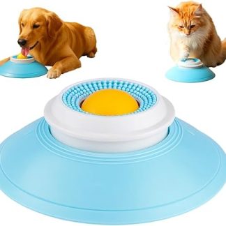 kailisi Dog Lick Toy, 2026 Lick Mat for Dogs 14.5 x 4.5 cm Lick Mat Dog, ABS Slow Feeder Dog Bowls, Toy Dog with Integrated Rotating Ball for Bored Puppies (B)