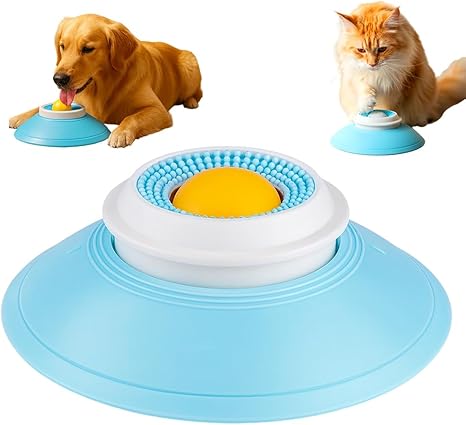 kailisi Dog Lick Toy, 2026 Lick Mat for Dogs 14.5 x 4.5 cm Lick Mat Dog, ABS Slow Feeder Dog Bowls, Toy Dog with Integrated Rotating Ball for Bored Puppies (B)