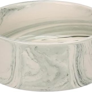 Ceramic Dog Bowl - Round - 450 ml - Green - Dishwasher Safe - for Small Dogs - Flamingo Dog Bowl Baron