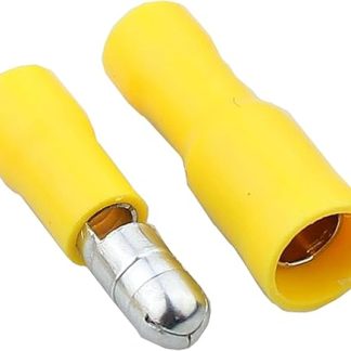 BRART Bullet Shaped Female Male Isolating Joint Wire Connector Electrical Crimp Terminal FRD+MPD MPD Yellow Pack of 10