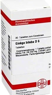DHU Ginkgo Biloba D6 Tablets, Pack of 80 Tablets