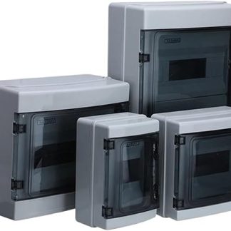 AIRUIXI Verteilerkasten außen HA-Serie 4/8/12/18/24-Wege-IP65-Kunststoff-Elektroverteilerkasten MCB-Box, Schalttafelmontage, Anschlussdose(HA 12Ways)