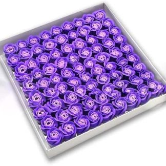 81 x Rose Bath Body Flower Soap Scented Rose Flower Essential Wedding Flowers Dark Light Purple