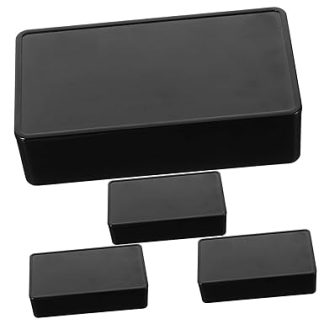 WATIIFUFU Pack of 4 Boxes Small Plastic Boxes for Projects Plastic Black