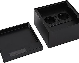 Hyuduo Stainless Steel Floor Installation Socket Set 2 Sockets 16A 4000W for Office and Commercial Spaces