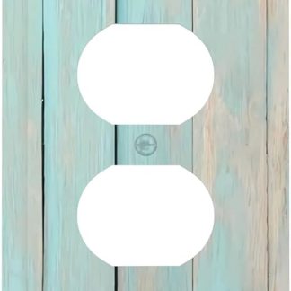 Wooden Country Farmhouse 1 Gang Outlet Covers Duplex Receptacle Wall Plate Decorative Electrical Faceplate Switchplates for Country Bedroom Decorate