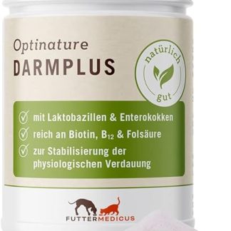 Futtermedicus Optinature DarmPlus | 150 g | Dietary Supplement Feed for Dogs and Cats | For Stabilising Physiological Digestion | Rich in B Vitamins
