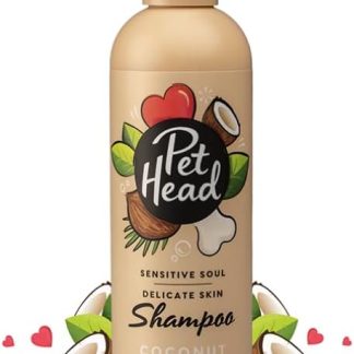 Pet Head Dog Shampoo, Sensitive Soul Shampoo for Dogs with Sensitive Skin, Hypoallergenic Coconut Brown, 90113A, 300 ml (Pack of 1)