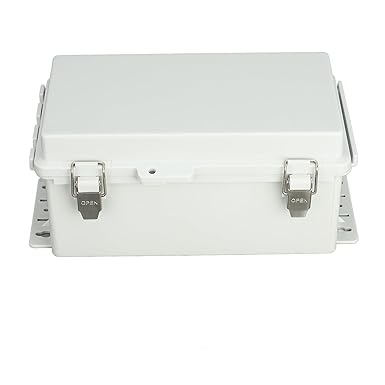 YueCoom Junction Box, Wasserof Junction Box, Outdoor Electrical Box, ABS Plastic IP66 WASHERFORTS 3 Holes Electrical Box for Power Project