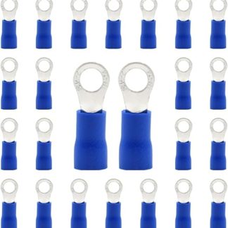CEEYSEE Pack of 100 Insulated Ring Crimp Connectors Quick Splice Wire Terminals Wire Crimp Connectors (PRH4)
