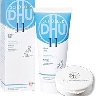 DHU Schüßler Salt No. 11 Silicea D4 - Минеральная соль для волос, кожи и соединительной ткани - Оригинальный лосьон, 200 мл, в упаковке с таблетками.