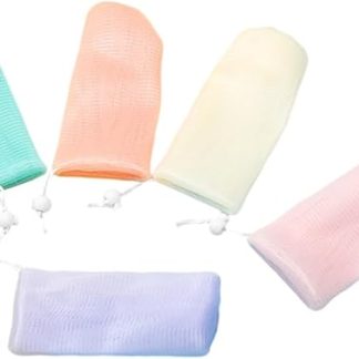 Healeved 6-layer mesh soap bag, 5 pieces, soap scrub, mesh soap for bar, soap scrub