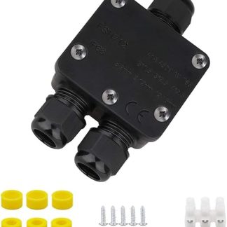 CENPEK Junction Box Outdoor Waterproof IP68 Larger 3-Way Plug Cable External Electrical Junction Box M25 Coaxial Cable Connection Wire Range 5 mm - 15 mm
