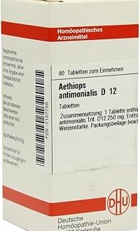 Aethiops antimonialis D12 DHU Tablets, Pack of 80 Tablets